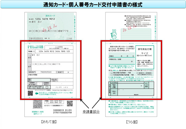 申請書（通知カード）