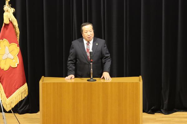 R7.4.5鉾田市消防団辞令交付式の様子(1)