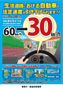 法定速度引き下げ(ポスター)