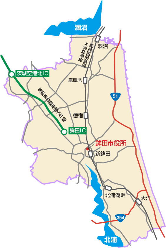 鉾田市地図